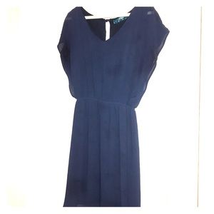 buttons brand Dark aquamarine v-neck dress